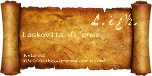 Laskovits Ágnes névjegykártya